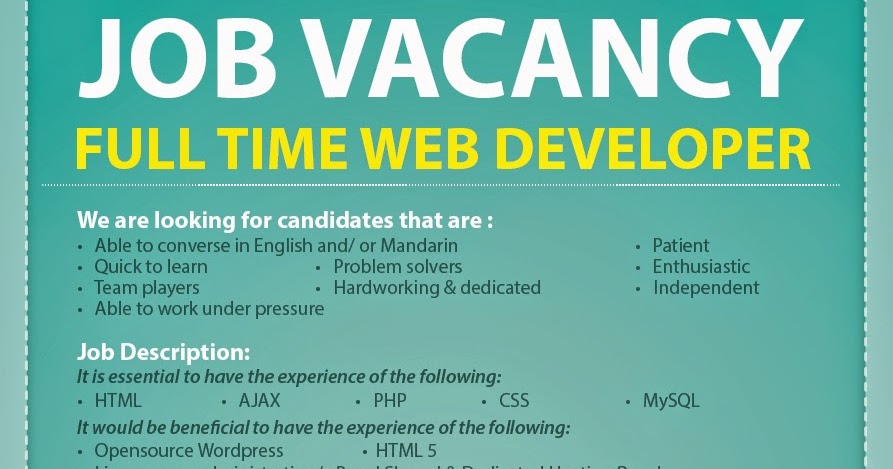 IT Dept KDU UC Penang Job Vacancy Full Time Developer it-dept-kdu-uc-penang-job-vacancy-full-time-developer