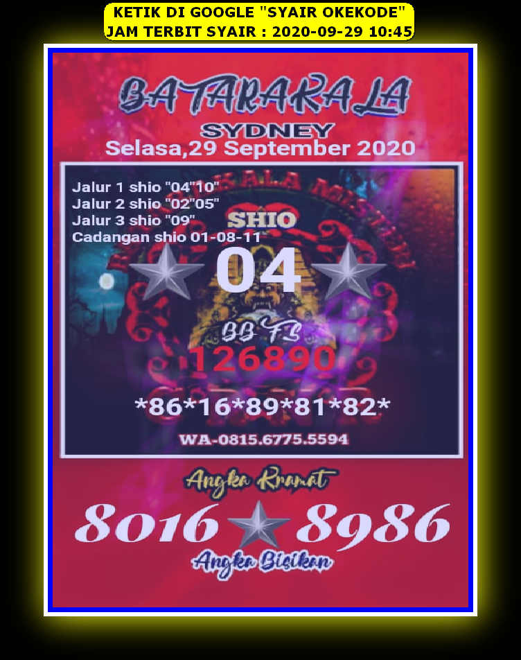 1 New Message Kode Syair Sydney 29 September 2020 Forum Syair Togel Hongkong Singapura Sydney