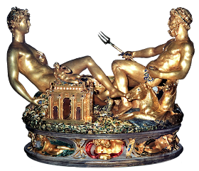 Cellini's extraordinary salt cellar in gold is insured for a value of $60 million