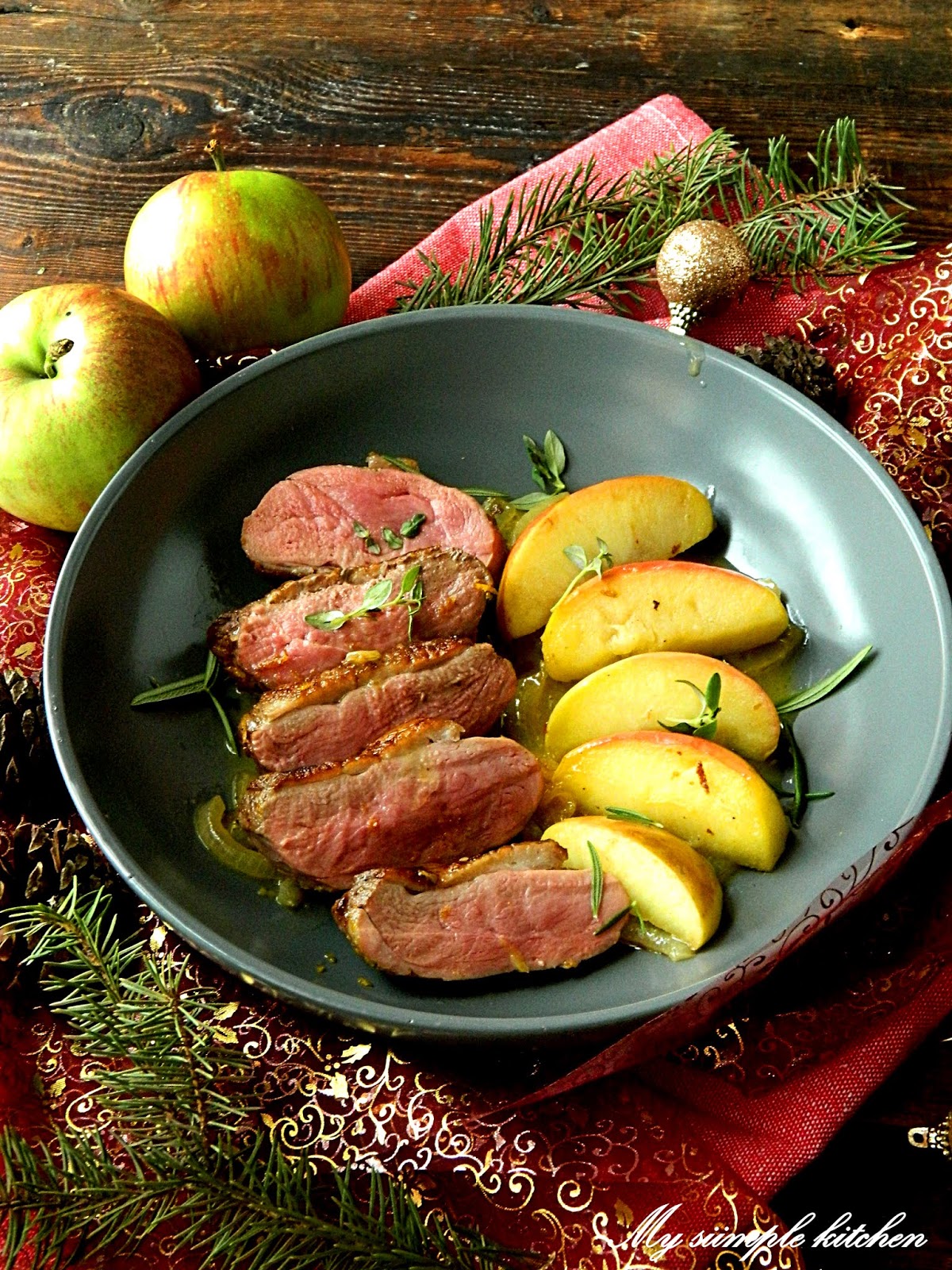 Piersi Kaczki Z Jablkami I Pomarancza My Simple Kitchen