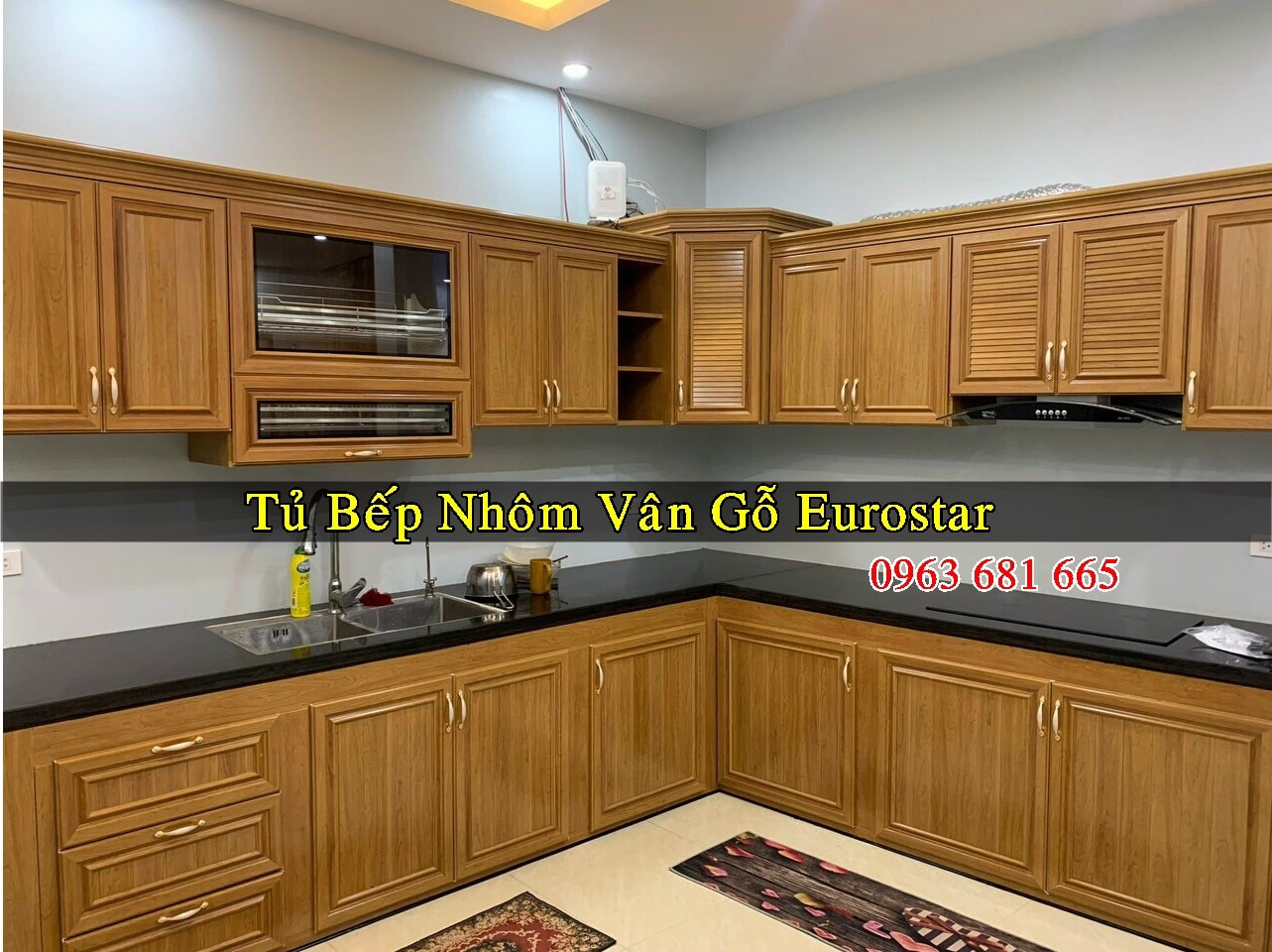 Báo Giá Mẫu Tủ Bếp Nhôm Vân Gỗ Eurostar Đẹp Cho Bạn
