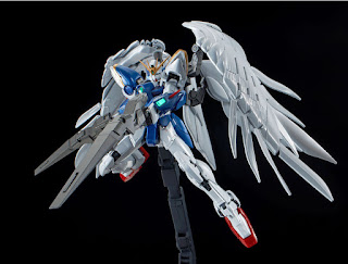 RG 1/144 Wing Gundam Zero Custom EW with Drei Zwerg [Titanium Finish], Premium Bandai
