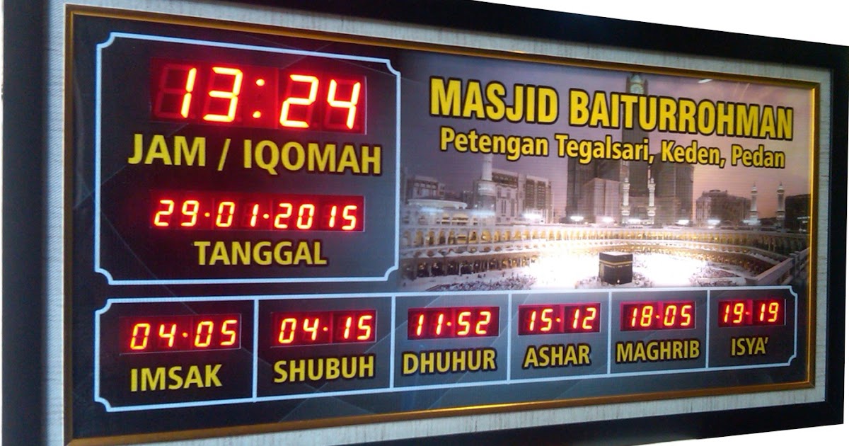 Detik Jam Digital Masjid Cara Kerja Jam Digital Masjid Otomatis