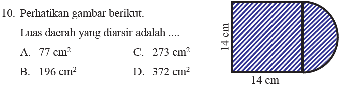 Diketahui suatu juring lingkaran memiliki luas 57 75 cm