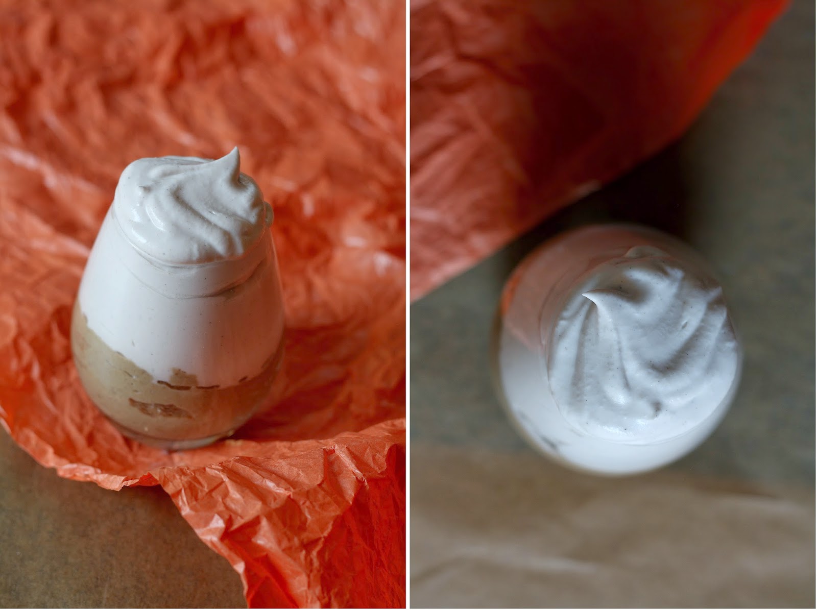 Apricot mousse with cardamom whipped cream Oh, Almonds