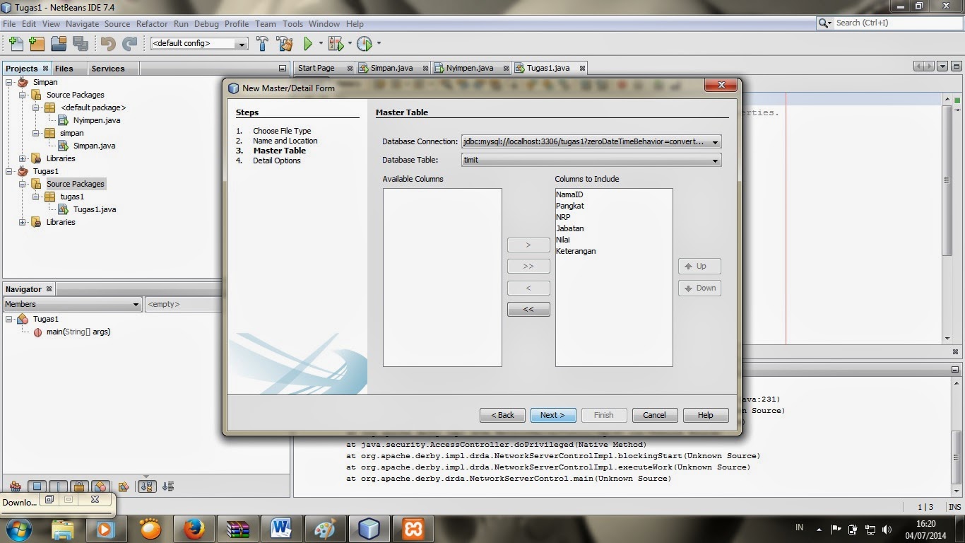 Adrian Sanctuary: APLIKASI NETBEANS MASTER DETAIL SAMPLE FORM