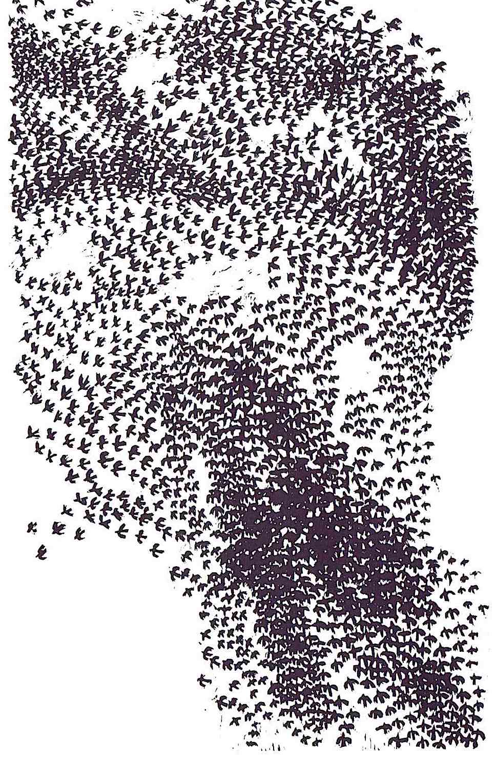 Antonio Frasconi art Antonio Frasconi art, a flock of birds in flight