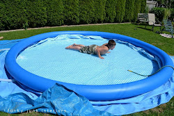 How to set up an inflatable pool Funky Junk Interiors
