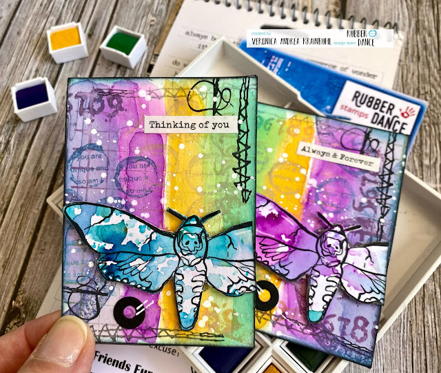 Art Journal Page – Stamping on an Alcohol Ink Background – Rubber Dance Art  Stamps Blog