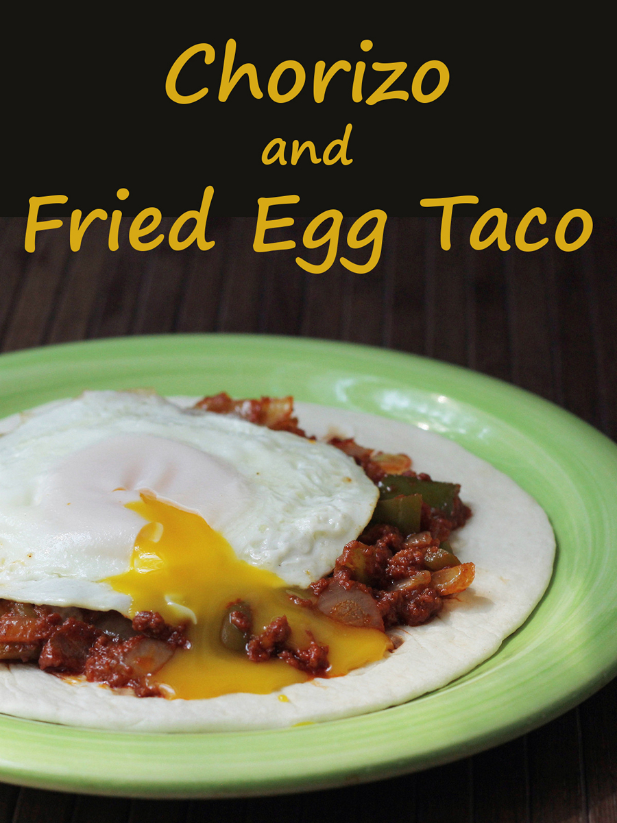 Chorizo tacos with fried eggs - a fast and easy meal with tons of flavor.