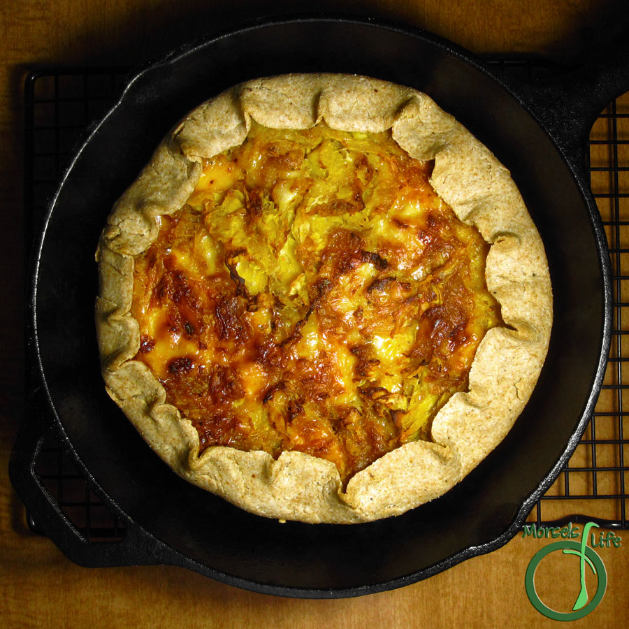 Morsels of Life - Caramelized Onion Squash Galette - Butternut squash, perfectly complemented with sweetly savory caramelized onions and made even more awesome with a trio of cheeses.