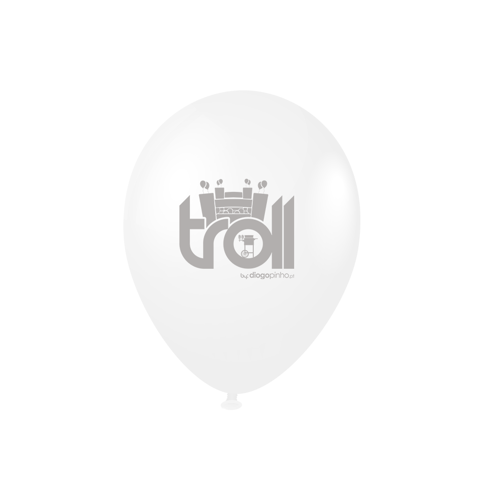 Balões látex branco | Troll - Soluções para eventos