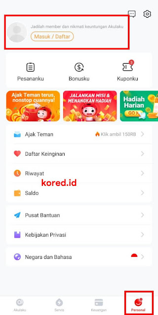 daftar akun akulaku