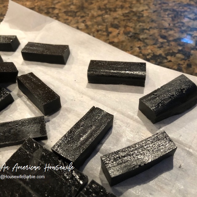An American Housewife Homemade low carb, sugarfree black licorice (can