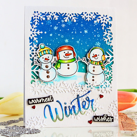 Sunny Studio Stamps: Feeling Frosty Layered Snowflake Frame Dies Winter Themed Cards by Chitra Nair Sunny Studio Stamps: Feeling Frosty Layered Snowflake Frame Dies Winter Themed Cards by Chitra Nair