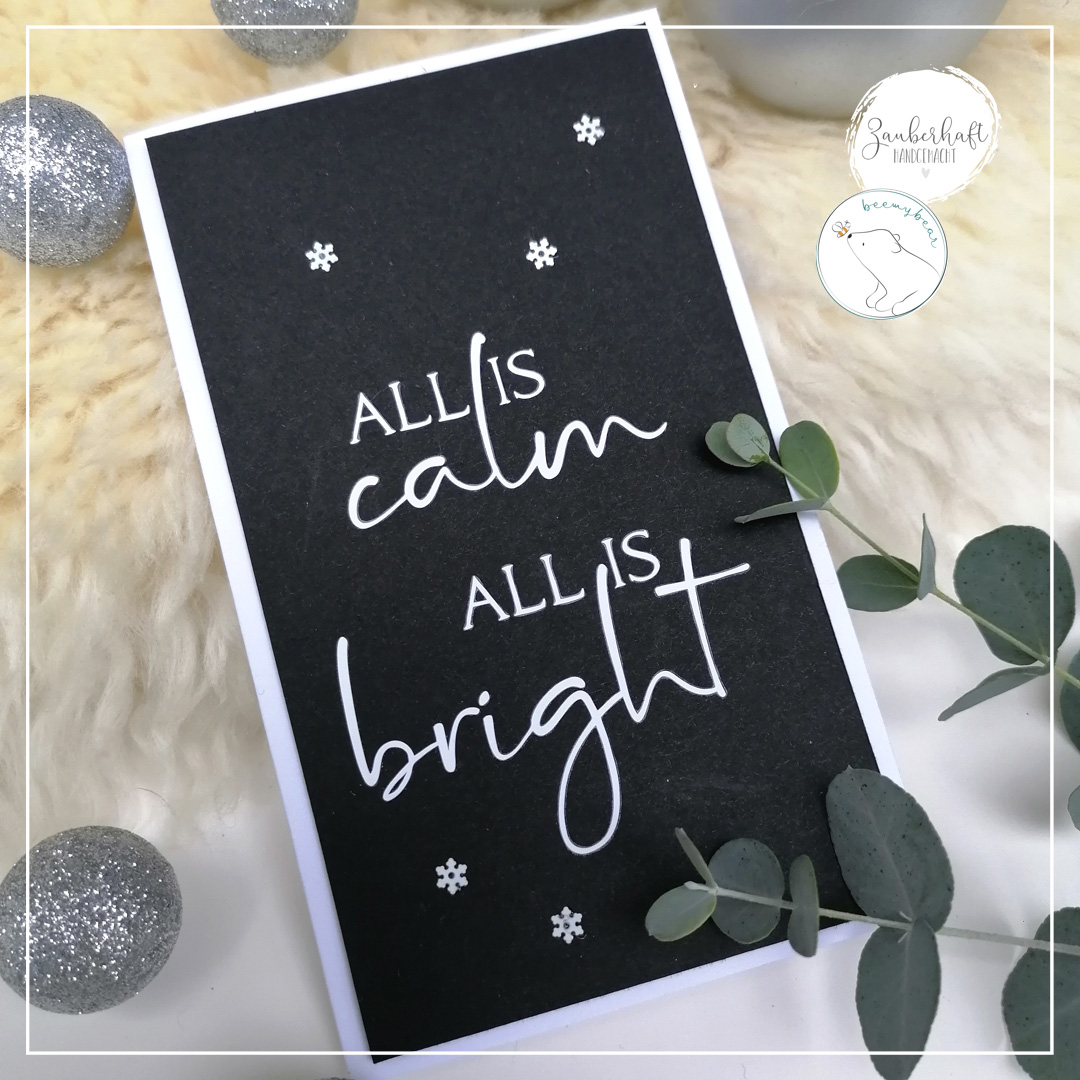 Weihnachtskarten in Schwarz-Weiß