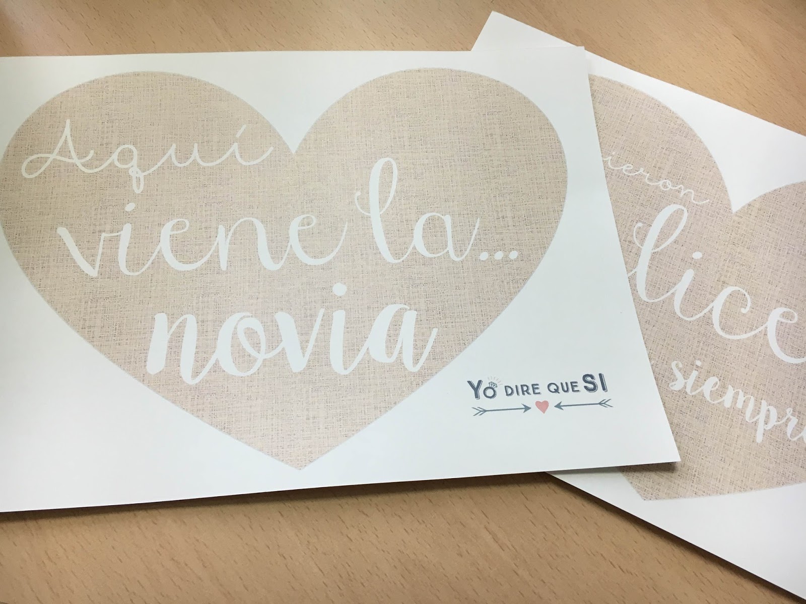 Blog de bodas - Yo dire que si: Cartel de "Aquí viene la Novia" para tu ...