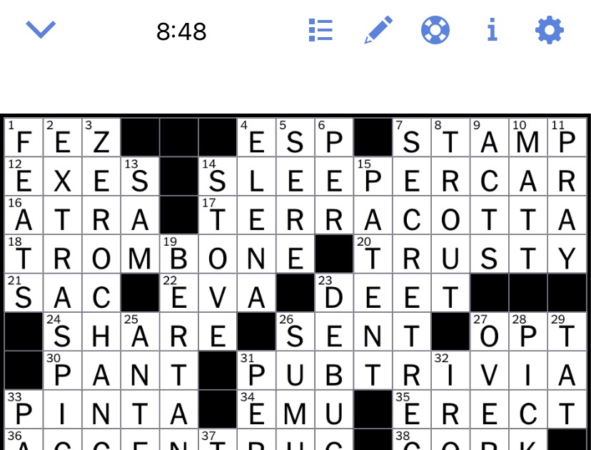 the new york times crossword puzzle solved friday s new york times crossword puzzle solved january 29 2021