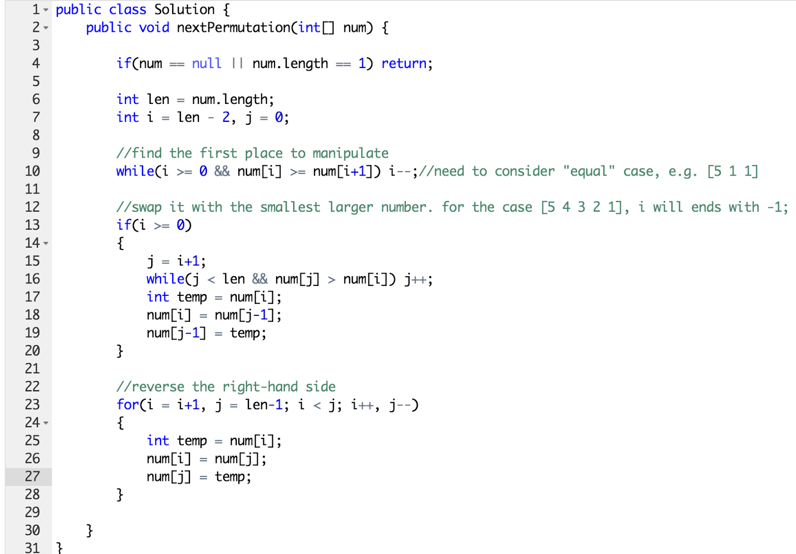 LeetCode: Next Permutation