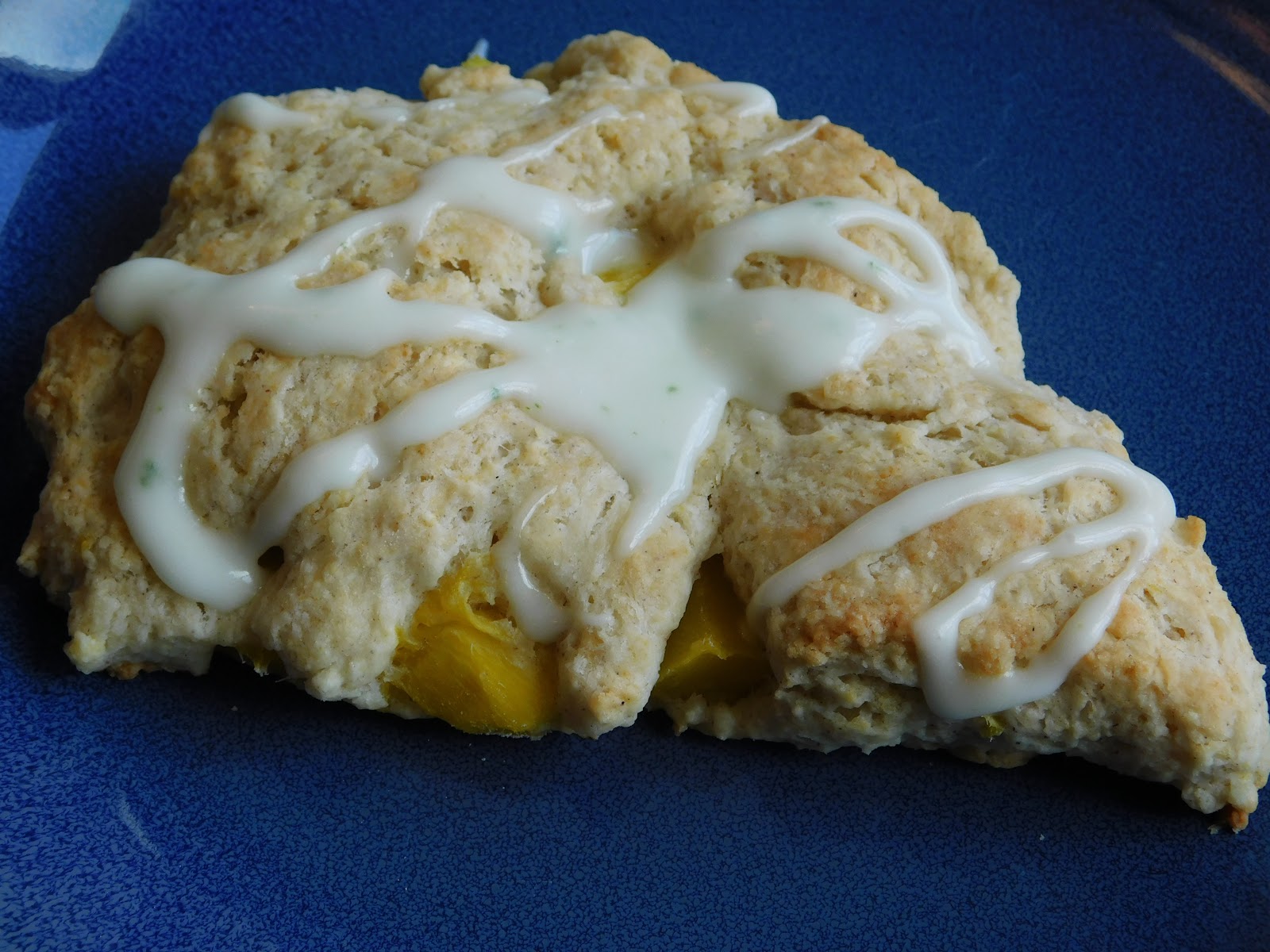 Mango Scones with Lime Glaze