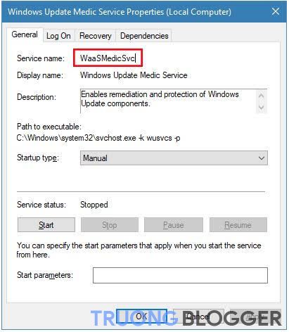 Service name Service name