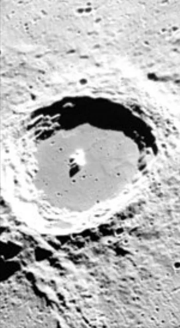 Here's The Jenner Crater which has a suspicious looking structure in the middle of it.