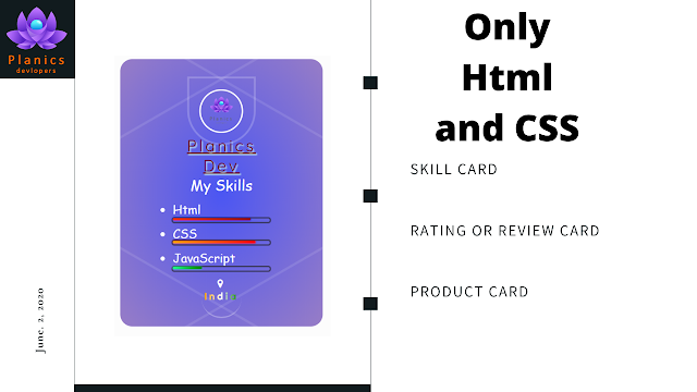 design skill card using html and css - Planics Devloper