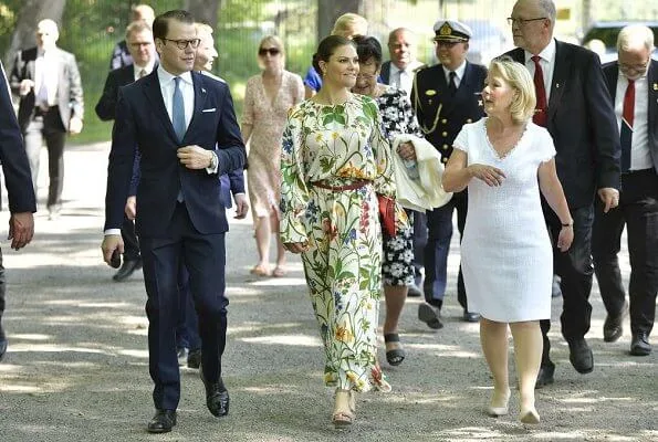 Crown Princess Victoria wore Rodebjer irmaline top and skirt. Prince Carl Phillip and Princess Sofia. Princess Madeleine