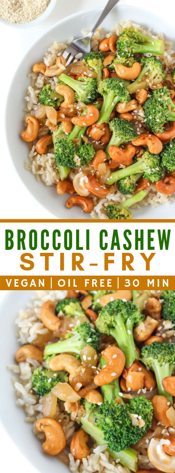 BROCCOLI CASHEW STIR-FRY #vegetarian #oilfree