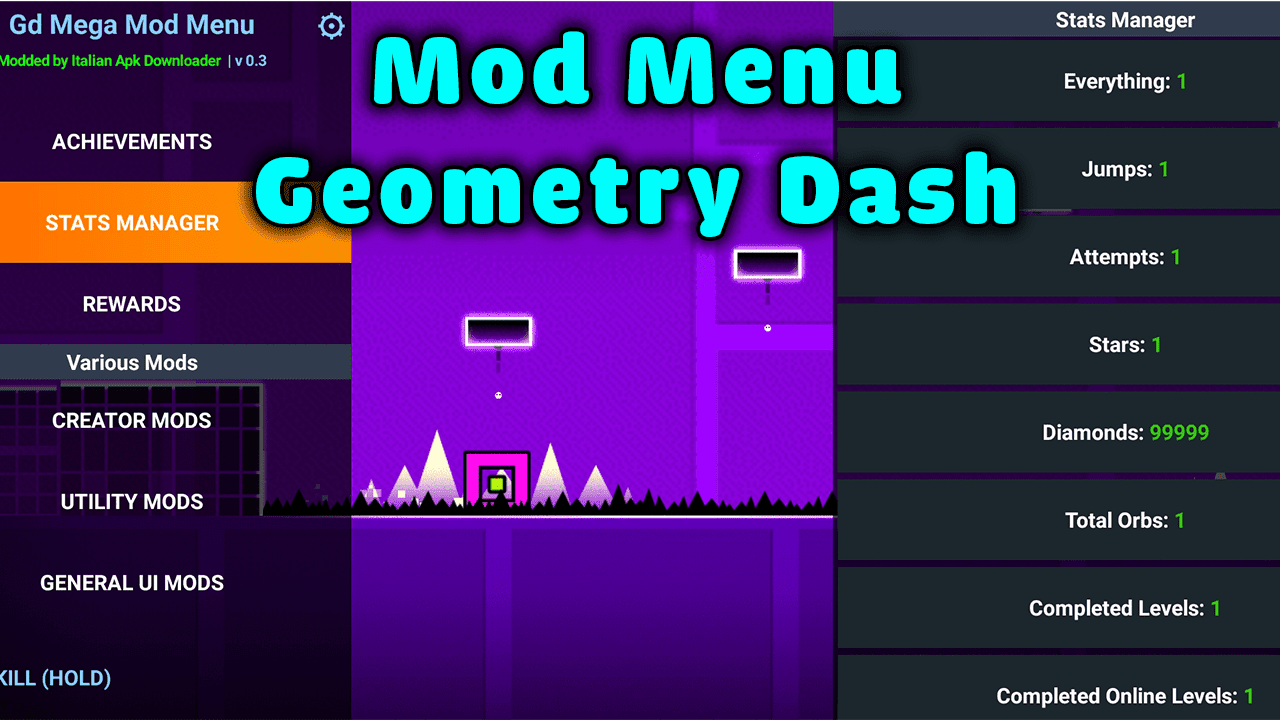 Menu Mod Geometry Dash Mới Nhất Android/APK