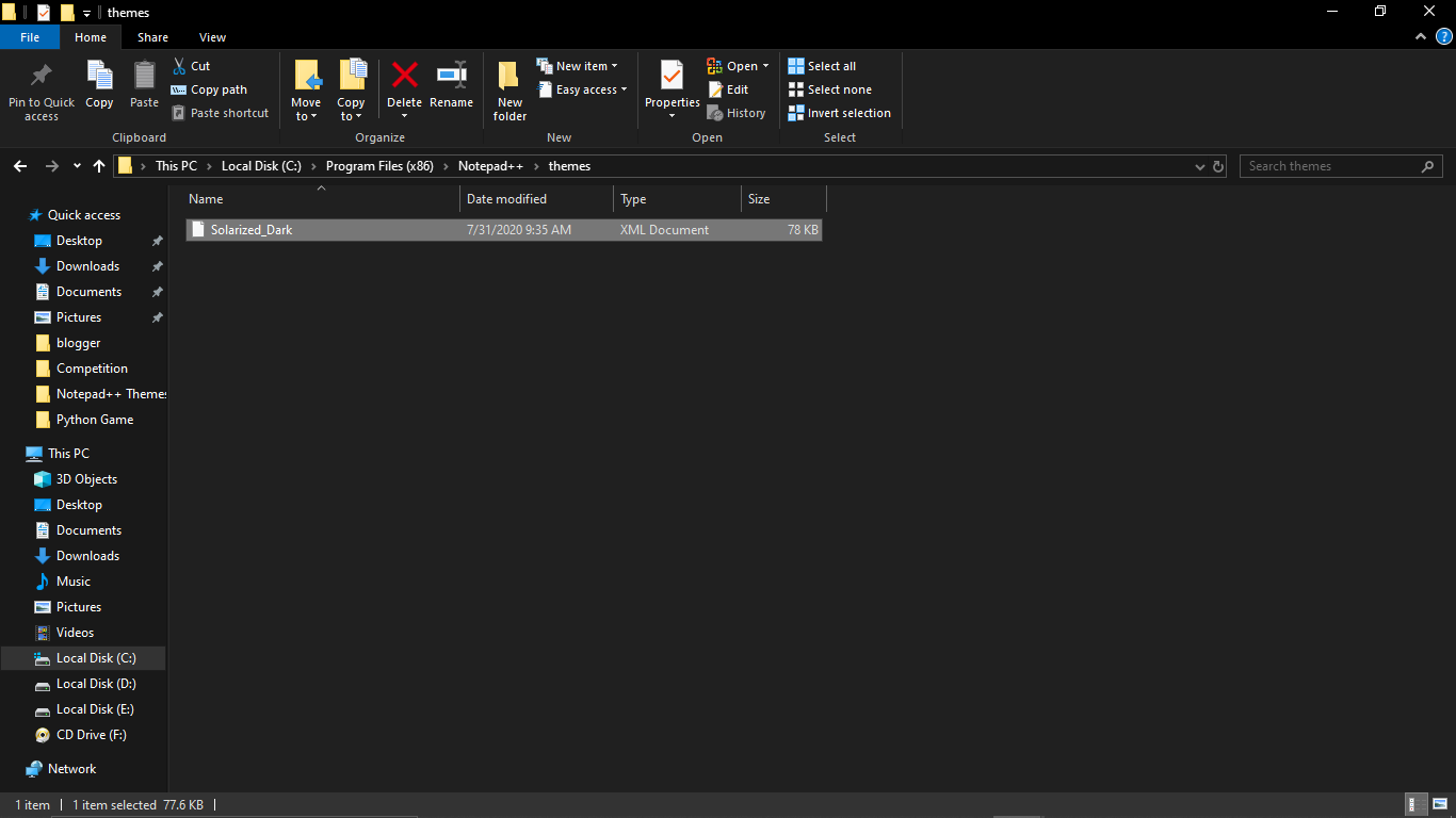 How to change and apply custom Dark Theme in Notepad++
