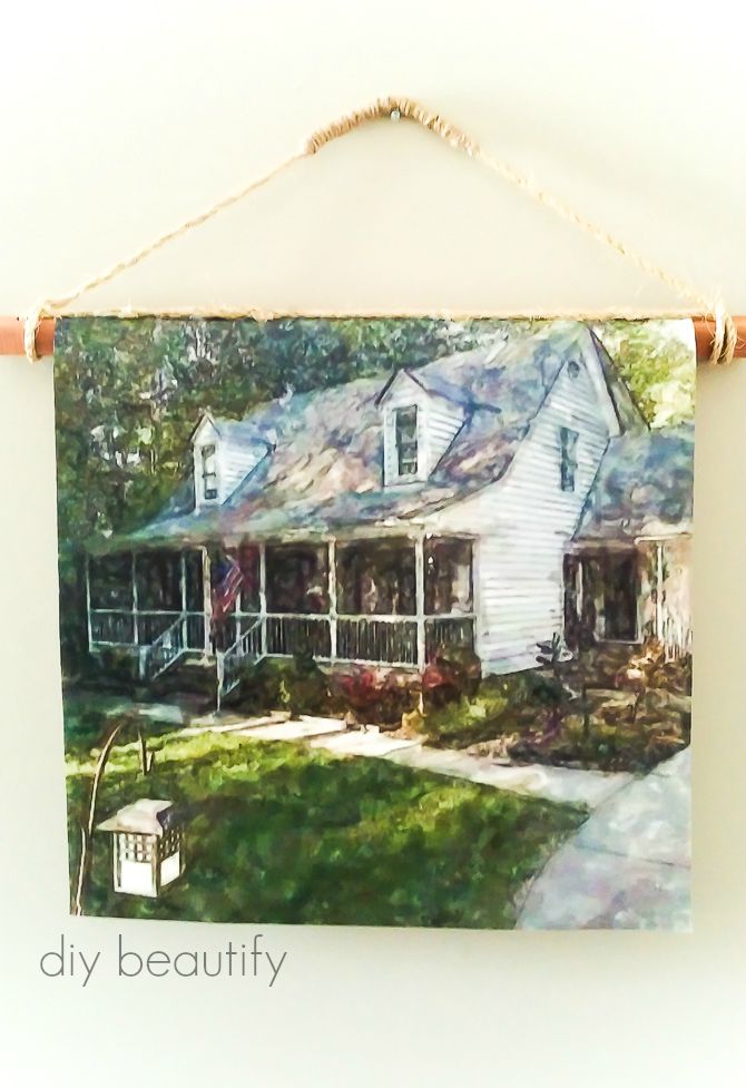 Create a Canvas Poster Wall Hanging DIY Beautify Creating Beauty at