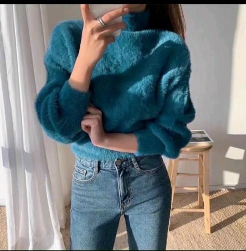 Áo len nhung kiểu Hàn Quốc xinh cực xinh ấm áp - Chất bao đẹp - NB31 15 f2860bb52 5a97 4228 af6d
