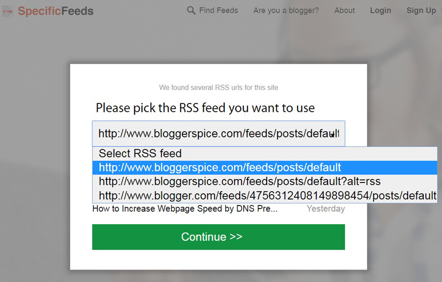 rss url feed select ti customize manage perfectly updates