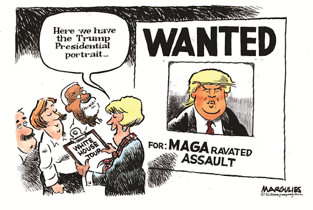 Poster of Donald Trump reading, 