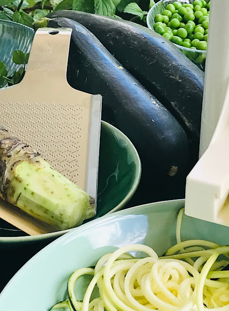 Passionately Raw! - Making of Raw Zucchini Pasta With Fresh Wasabi Spiced Pea Sauce