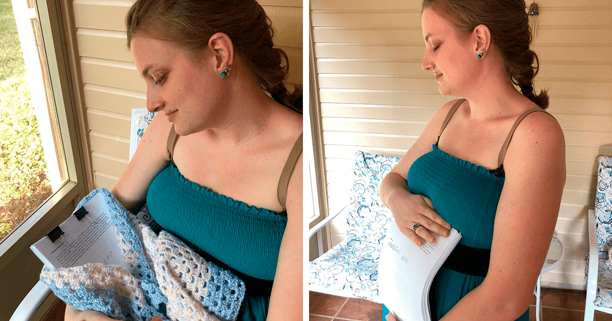 A Woman Got A Maternity Photoshoot With Her Ph.D. Thesis, And All Students Related