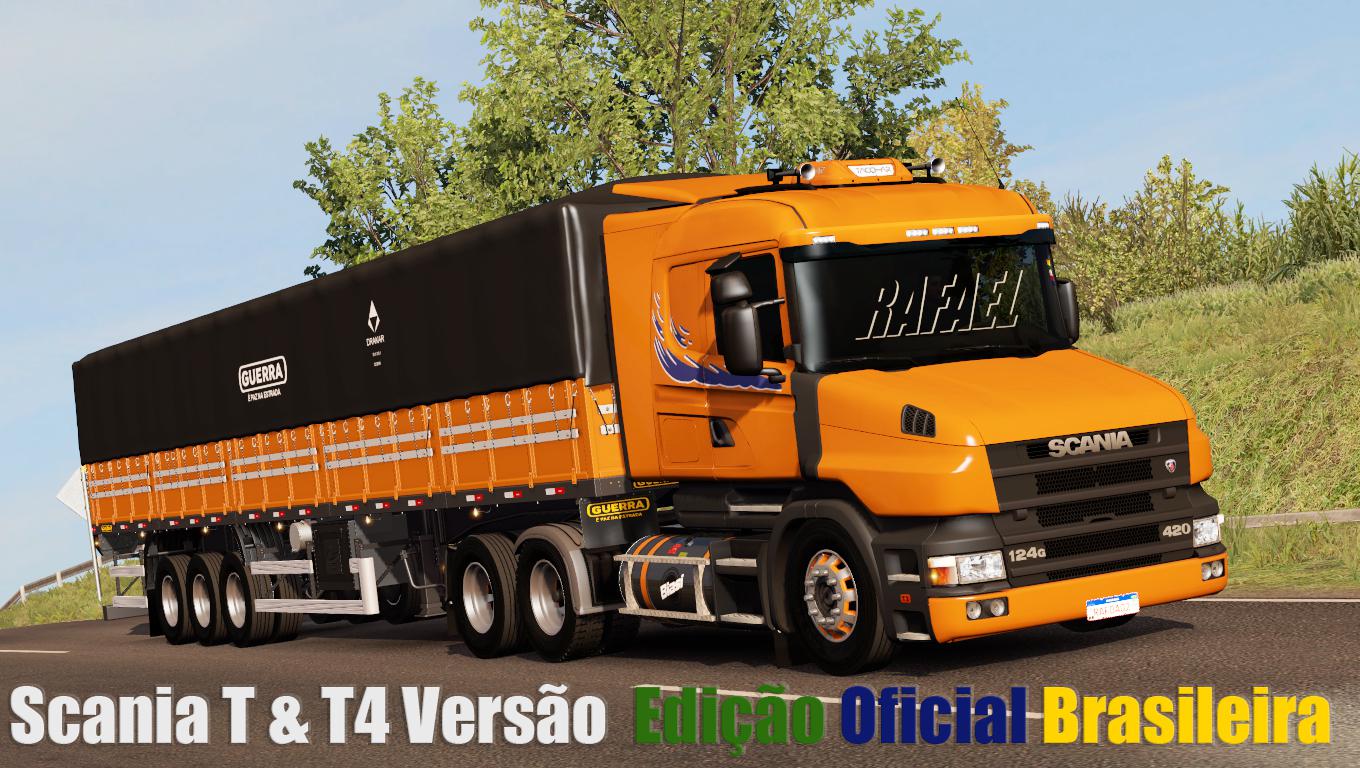 ETS2 Caminhão - Scanias T e T4 Edit BR Para V.1.36.X By: Rafael Alves