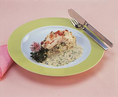 Badejo com Recheio de Ervas ao Leite Receita de Badejo com Recheio de Ervas ao Leite