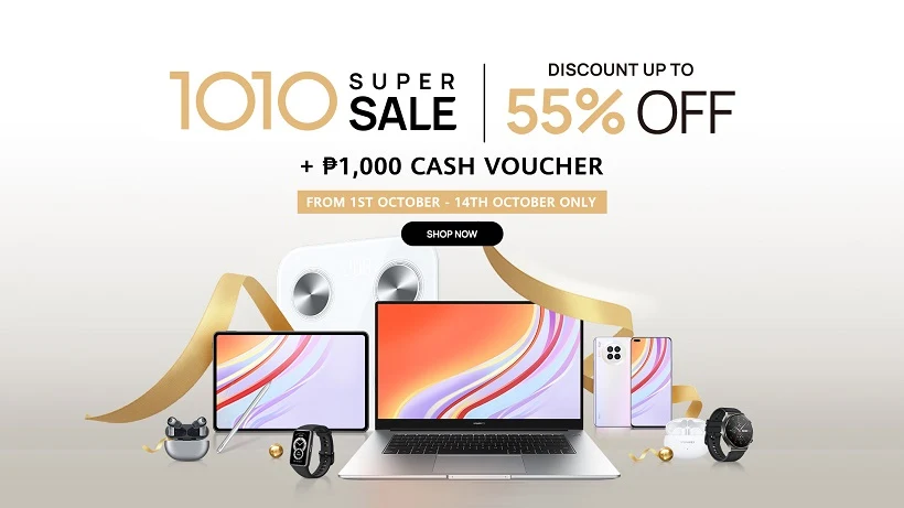 Shopee’s Huawei 10.10 Mega Sale: up to 55% OFF on Huawei devices