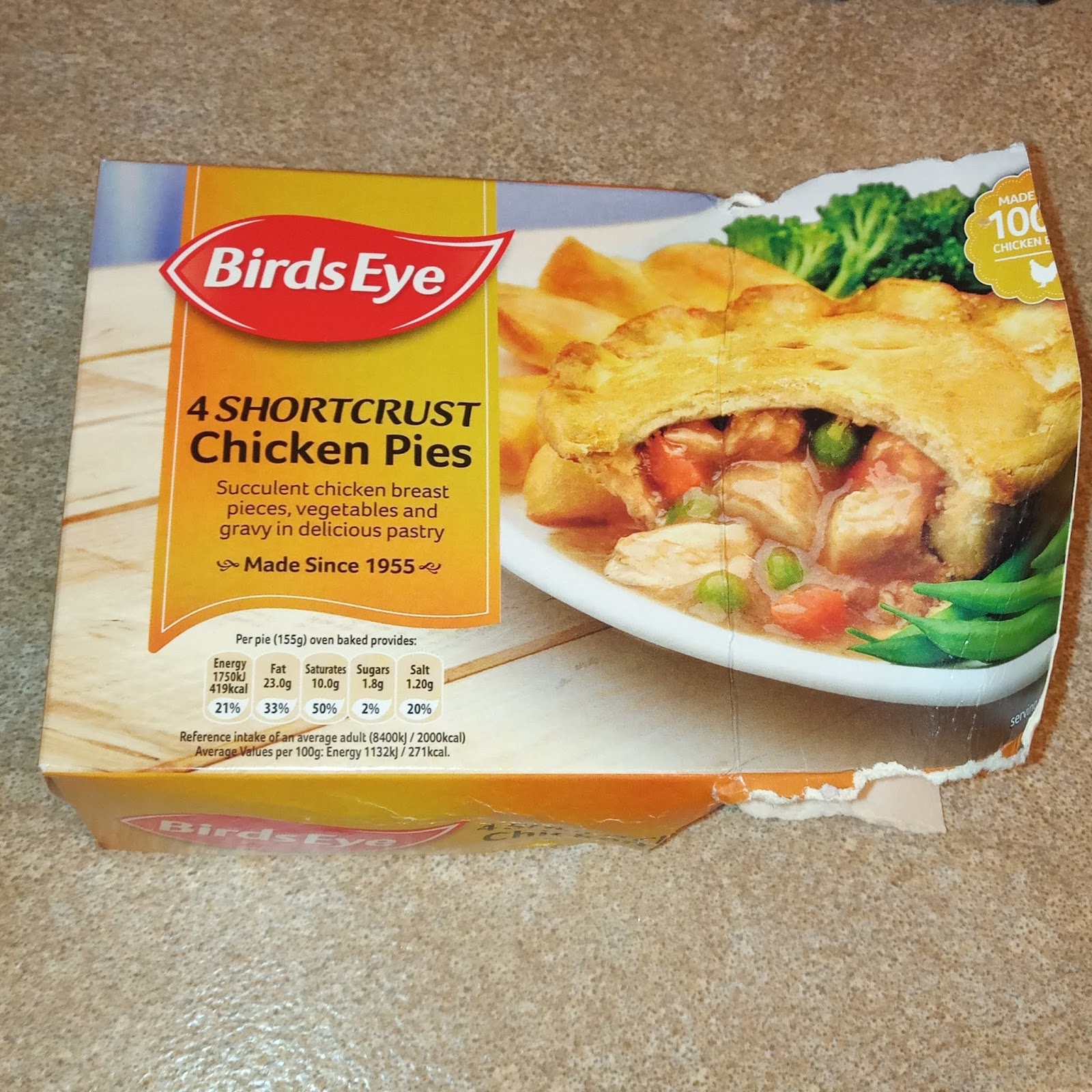 Supersupergirl's Food Reviews [Review] Birdseye 4 Shortcrust Chicken Pies