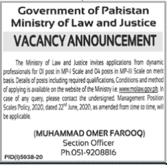 Ministry of Law & Justice Announced Latest Jobs 2021