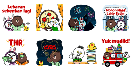 Line Stickers Special Lebaran Pop Up Stickers Free Download
