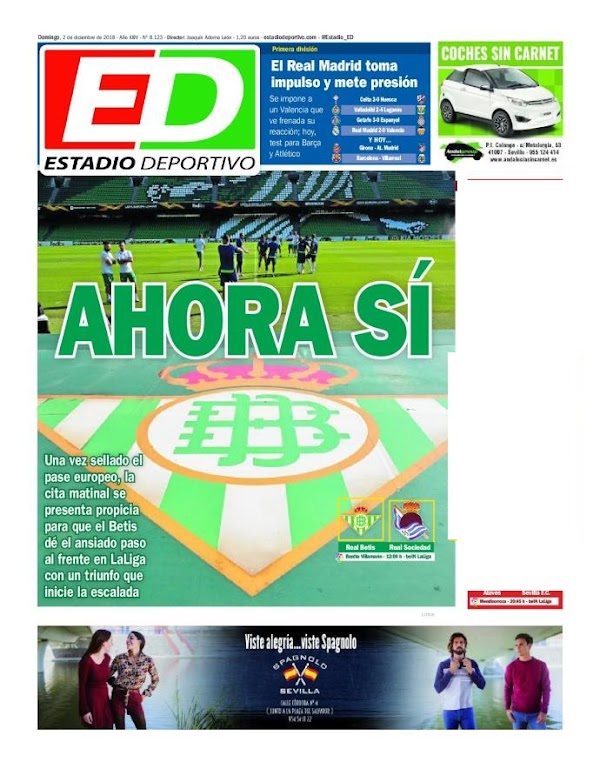 Betis, Estadio Deportivo: "Ahora sí"