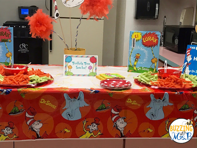 Celebrate Read Across America with these fun Seuss-themed ideas and activities! The entire week is chock full of events and tasty snacks and treats! Check out the cute bulletin boards and decorations we used to celebrate this fun week such as Seuss signposts and truffula trees! 