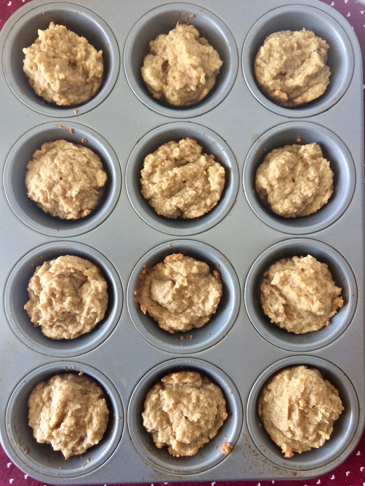 Savory Moments Applesauce barley infant cereal mini muffins