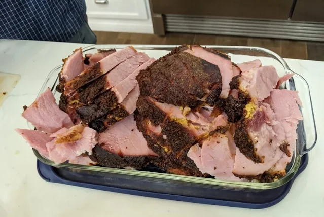 Alton Brown's ham with cookies and brandy