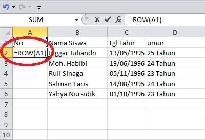 cara membuat deret angka di excel