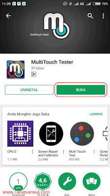 Buka Aplikasi MultiTouch Tester