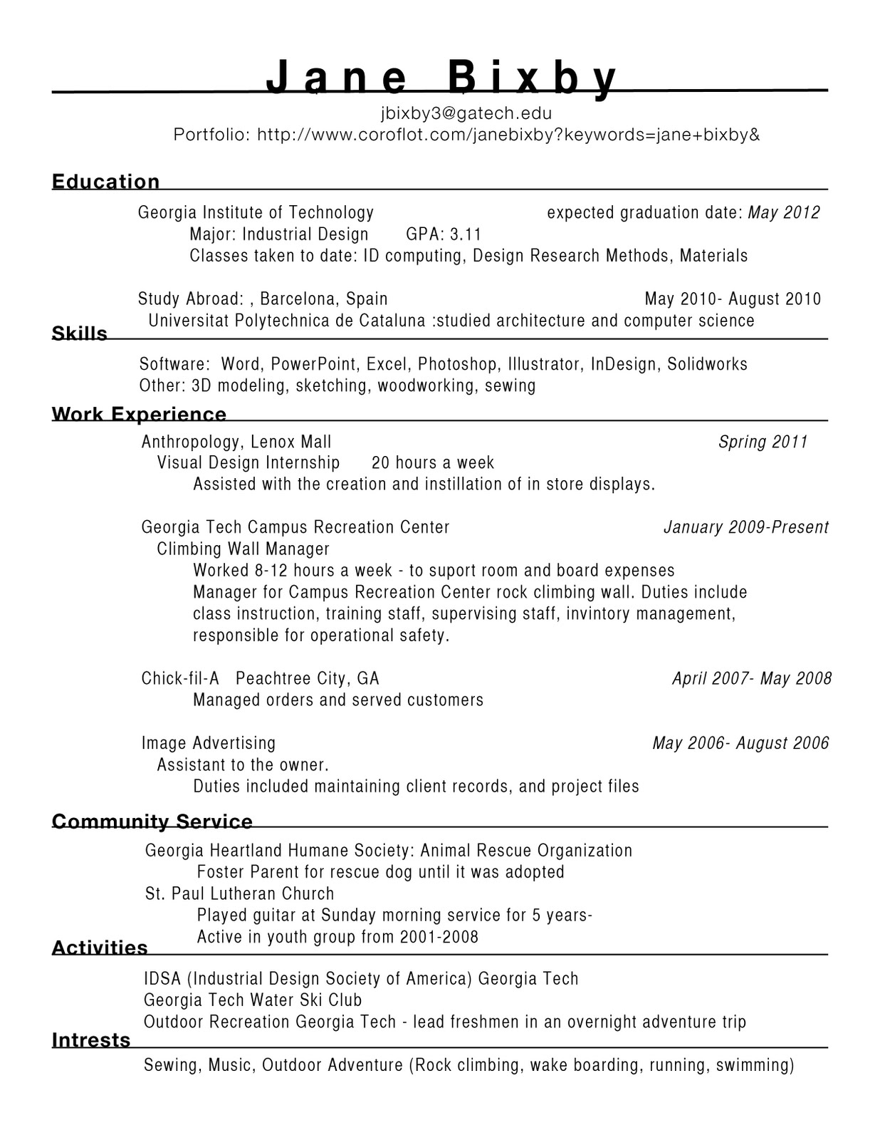 Easy to read resume font